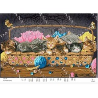 Схема для вишивки бісером "Кошенята в кошику" (Схема чи набір)